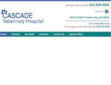 Tablet Screenshot of cascadeveterinaryhospital.com